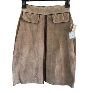 NWT Vintage Maxima Wilsons 100% leather skirt equestrian size 4